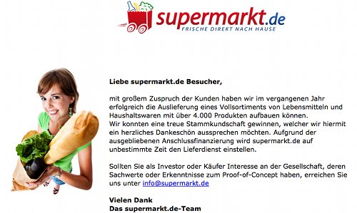 Supermarkt.de offline