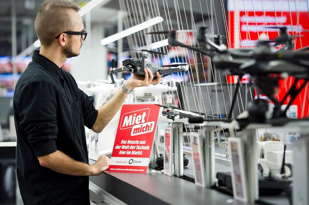 Grover nutzt MediaMarkt als Leih-Vertrieb - aber viele Sharing Economy-Firmen haben zu wenig  Angebote vor Ort (Bild: Media-Markt)