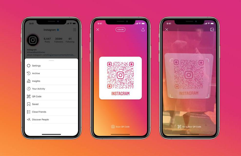 Instagram bietet mit den QR-Codes ein neues Kundenbindungs-Tool an. (Bild: Instagram)