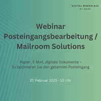 Webinar Automatische Posteingangsbearbeitung / Mailroom Solutions