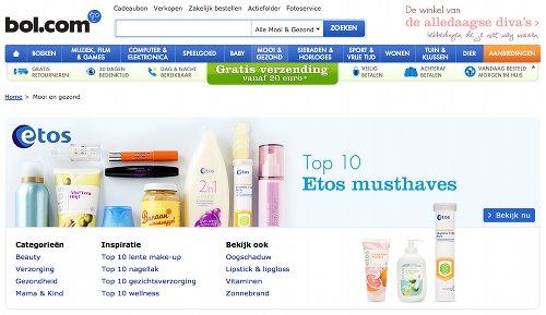 Etos Eigenmarken bei Bol.com